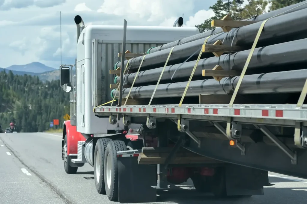 Semi-trailer Carrying Metal Tubes